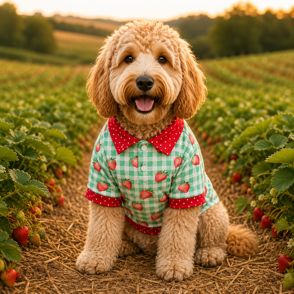 Strawberry Picnic Collar Shirt