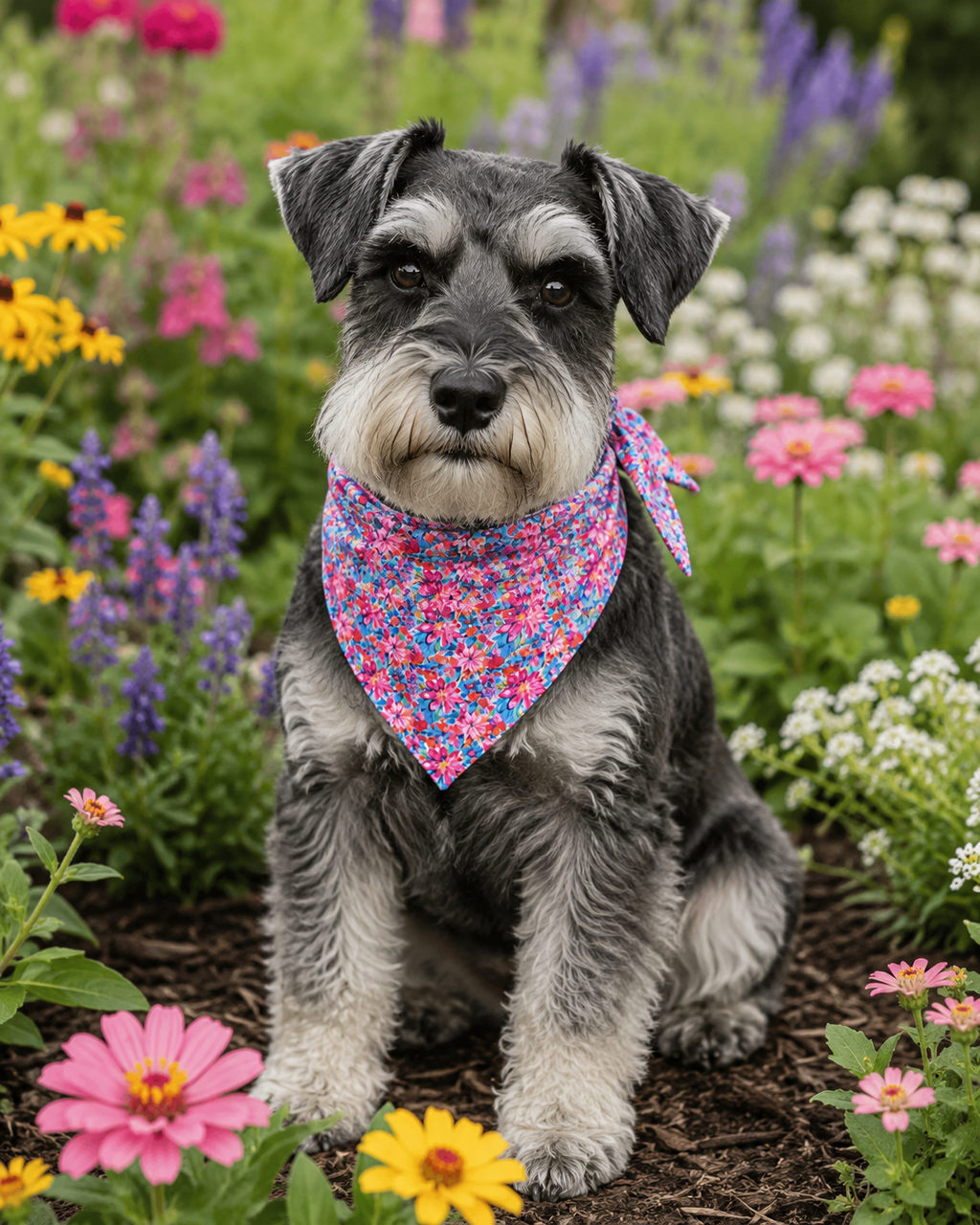 Summer Gardens Ruffle Bandana