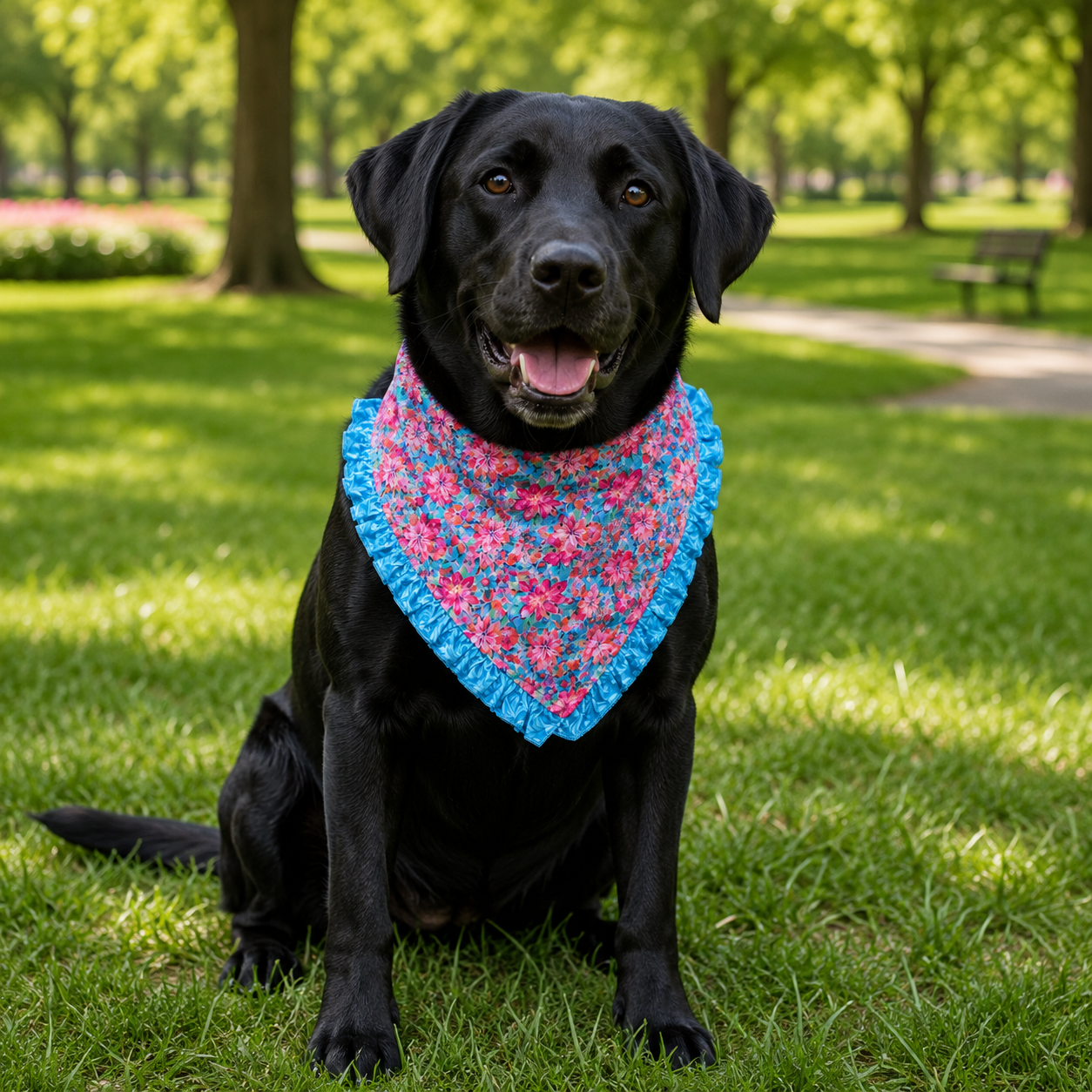 Ruffle Bandana "Summer Garden"