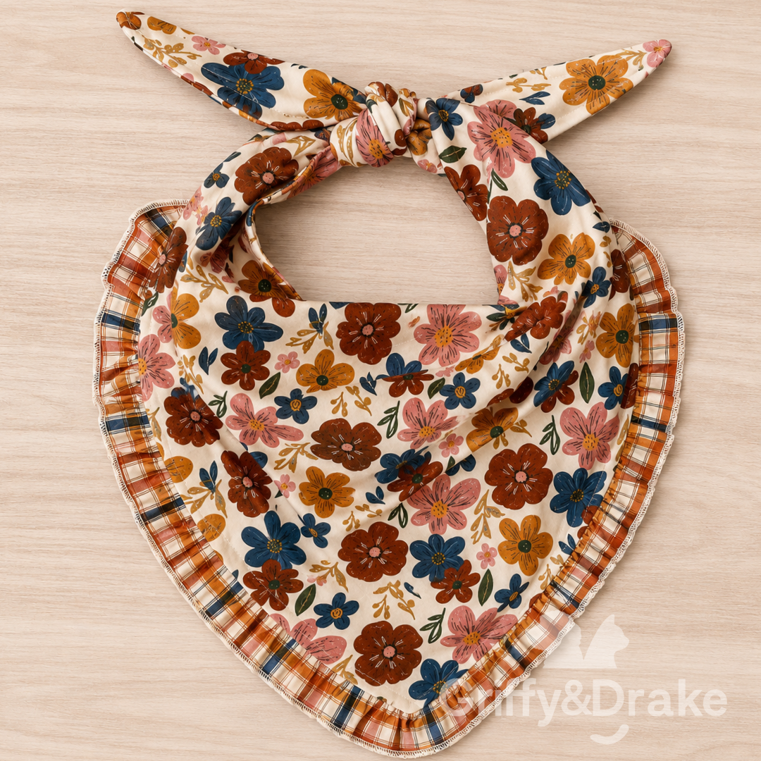 Fall Blooms Ruffle Bandana