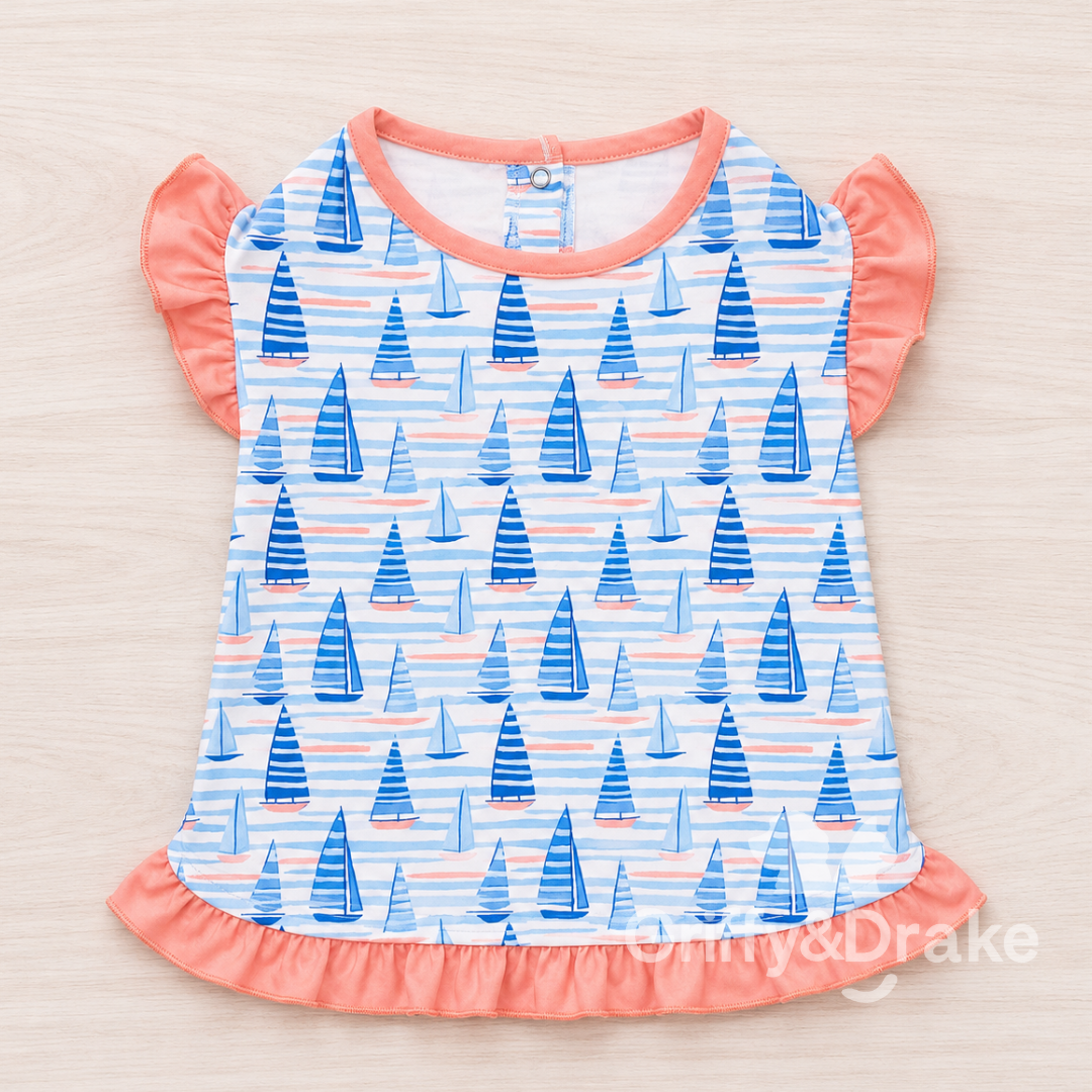 Sail Away Ruffle Shirt
