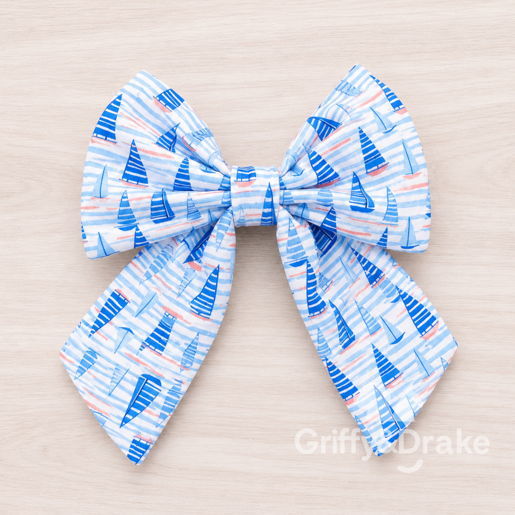 Sail Away Sailor Bow