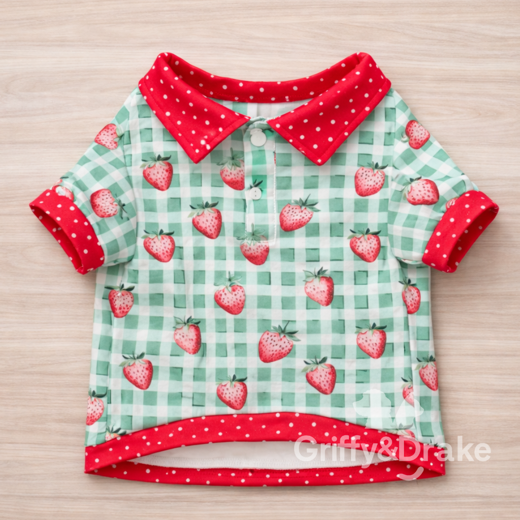 Strawberry Picnic Collar Shirt